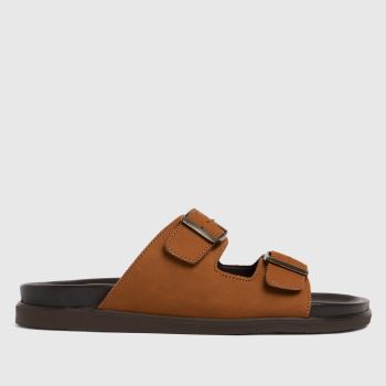 schuh tan slade nubuck footbed sandals schuh tan slade nubuck footbed sandals