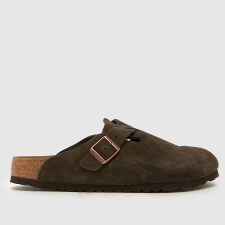 Mens Navy BIRKENSTOCK Boston Soft Footbed Clog Sandals | schuh