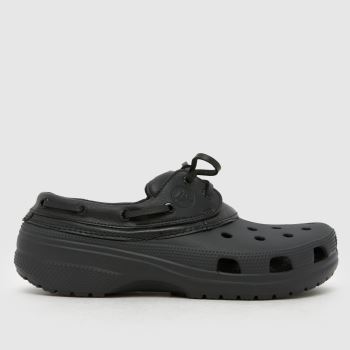 Crocs Black Classic Boat Clog Mens Sandals