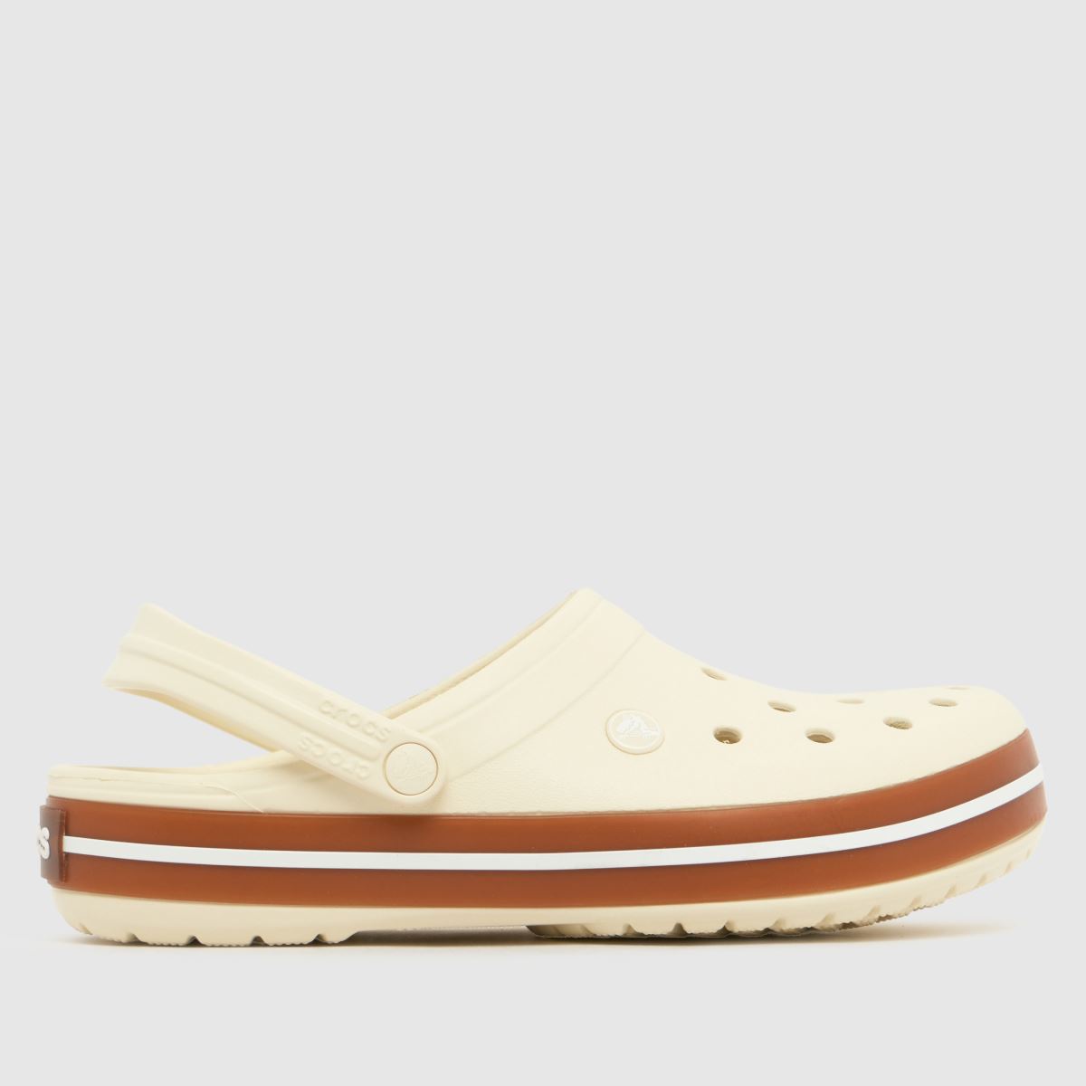 Crocs Crocband Gum Clog Sandals in Off-White