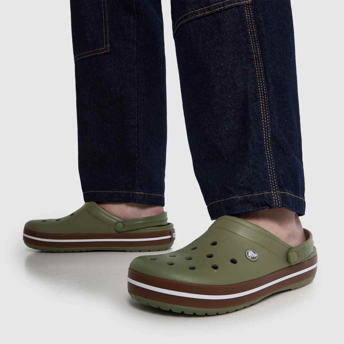 Crocs Crocband Gum Clog in Khaki Crocs Crocband Gum Clog 8