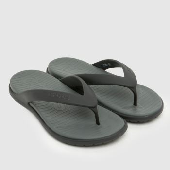 Crocs Grey Coast Flip Mens Sandals