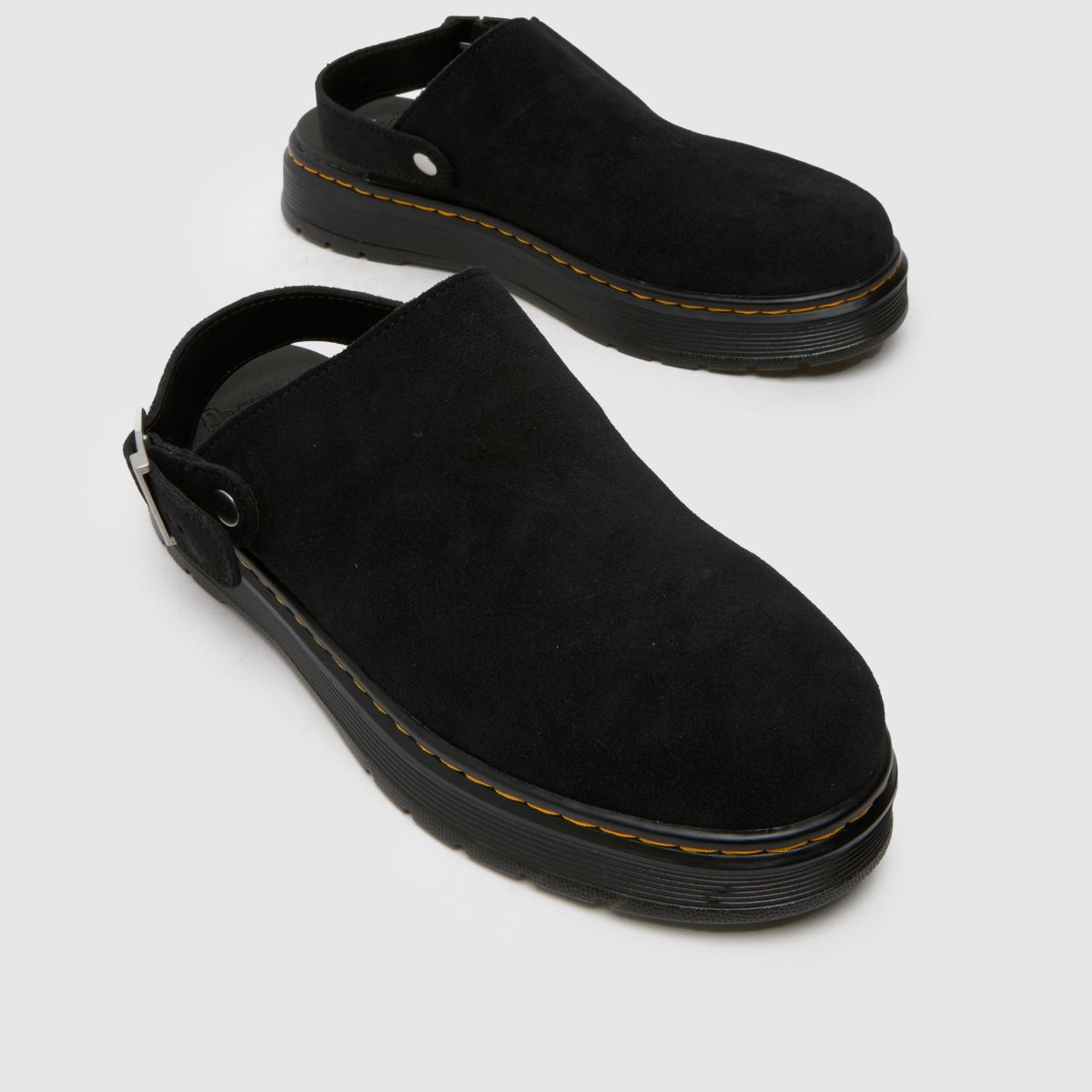 【関送無料】 Dr.Martens Brookline Mule スエード サンダル Mens Black Dr Martens Brookline Mule Sandals | schuh