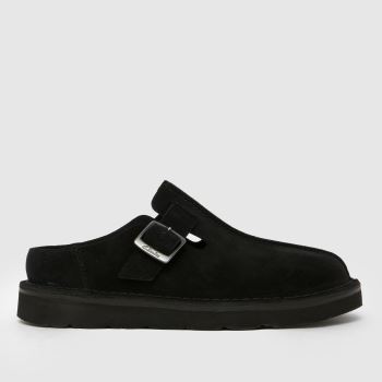 Clarks Black Solsbury Mule Mens Sandals