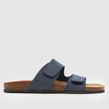 schuh Navy Sabe Footbed Mens Sandals