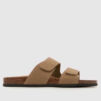 schuh Taupe Sabe Footbed Mens Sandals