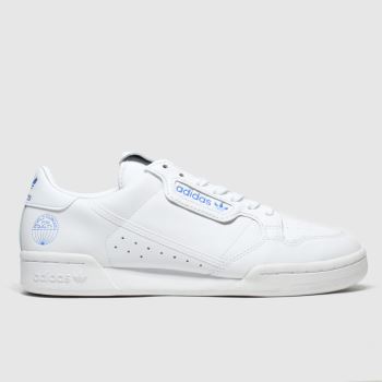 adidas white & pl blue continental 80 wfq trainers adidas white & pl blue continental 80 wfq trainers
