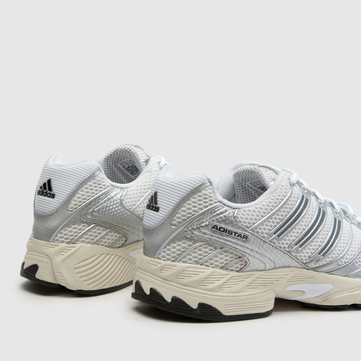 adidas Adistar Control 3 in White & Silver adidas Adistar Control 3 4