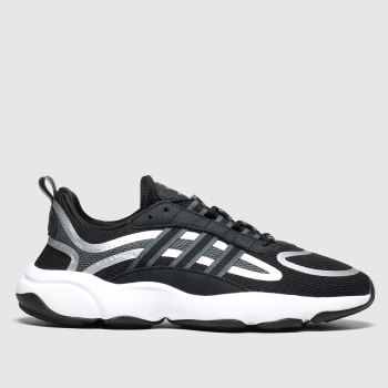 adidas black and silver trainers