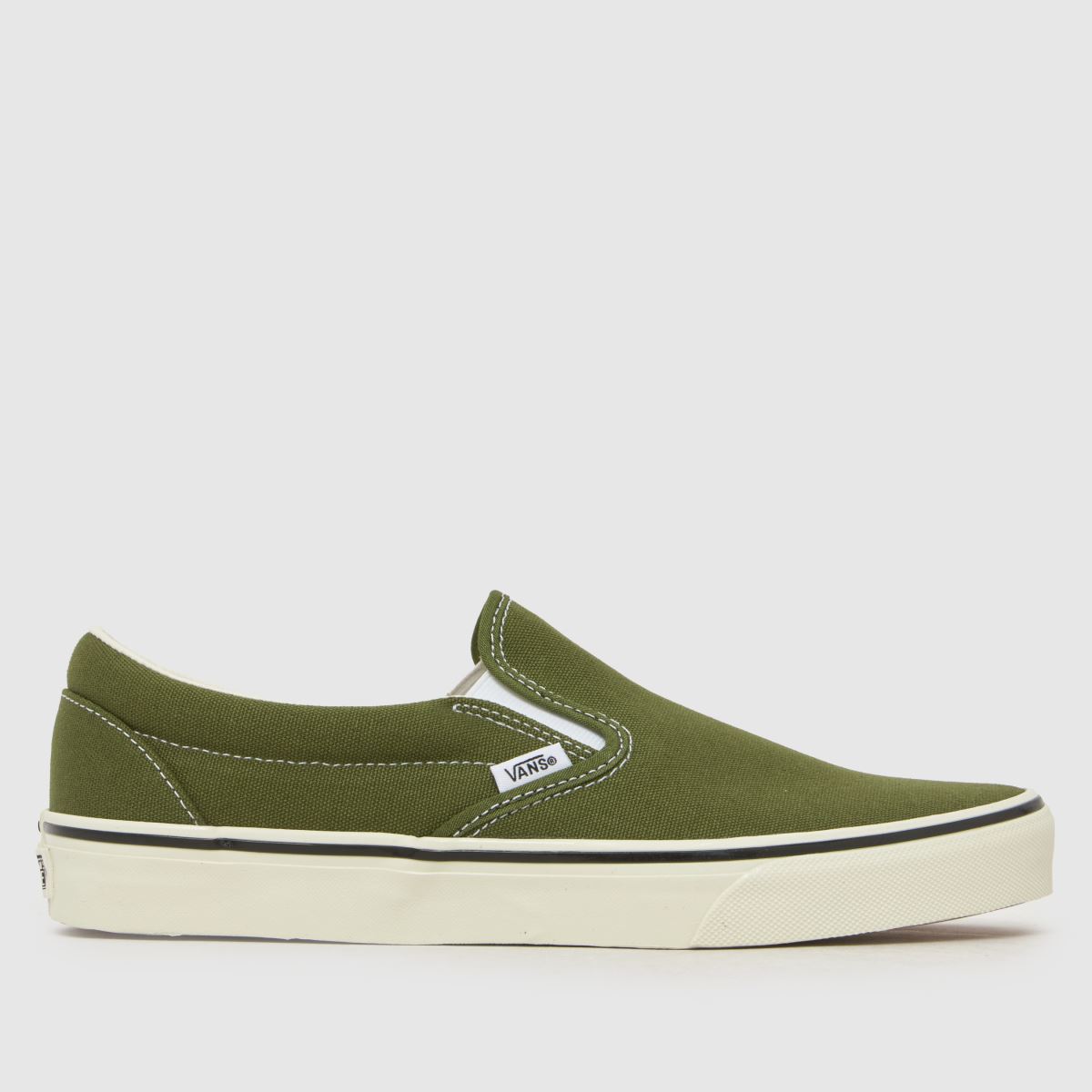 Vans Classic Slip-On Trainers in Green Multi