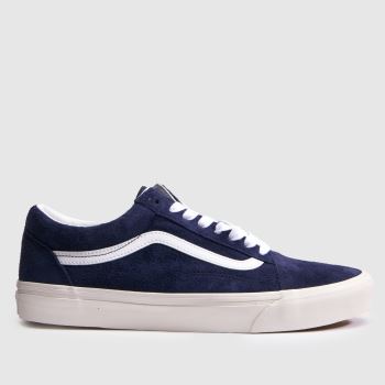 Vans White & Navy Old Skool Mens Trainers