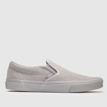 Vans Light Grey Classic Slip-On Mens Trainers