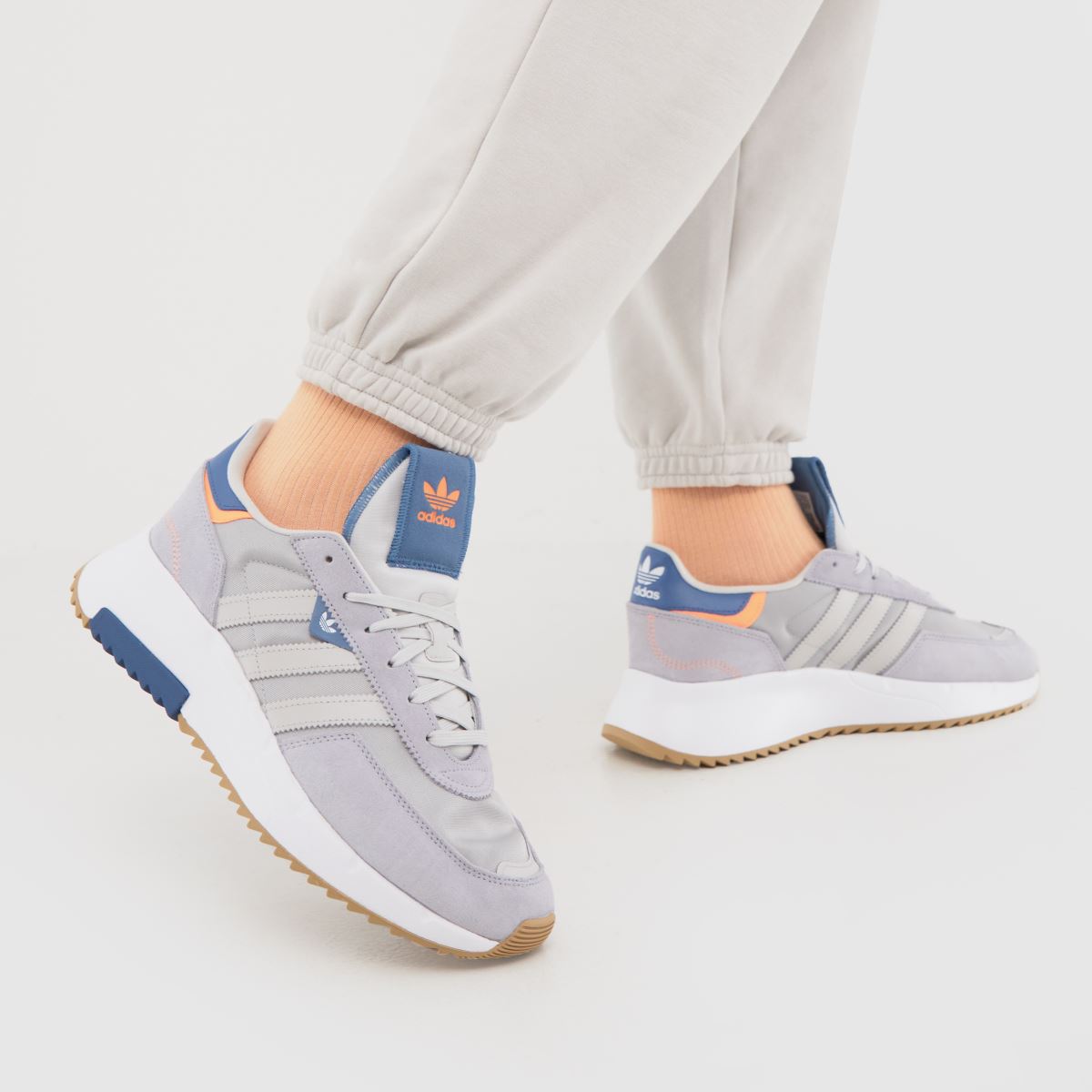 Mens Grey u0026 Navy adidas Retropy F2 Trainers | schuh