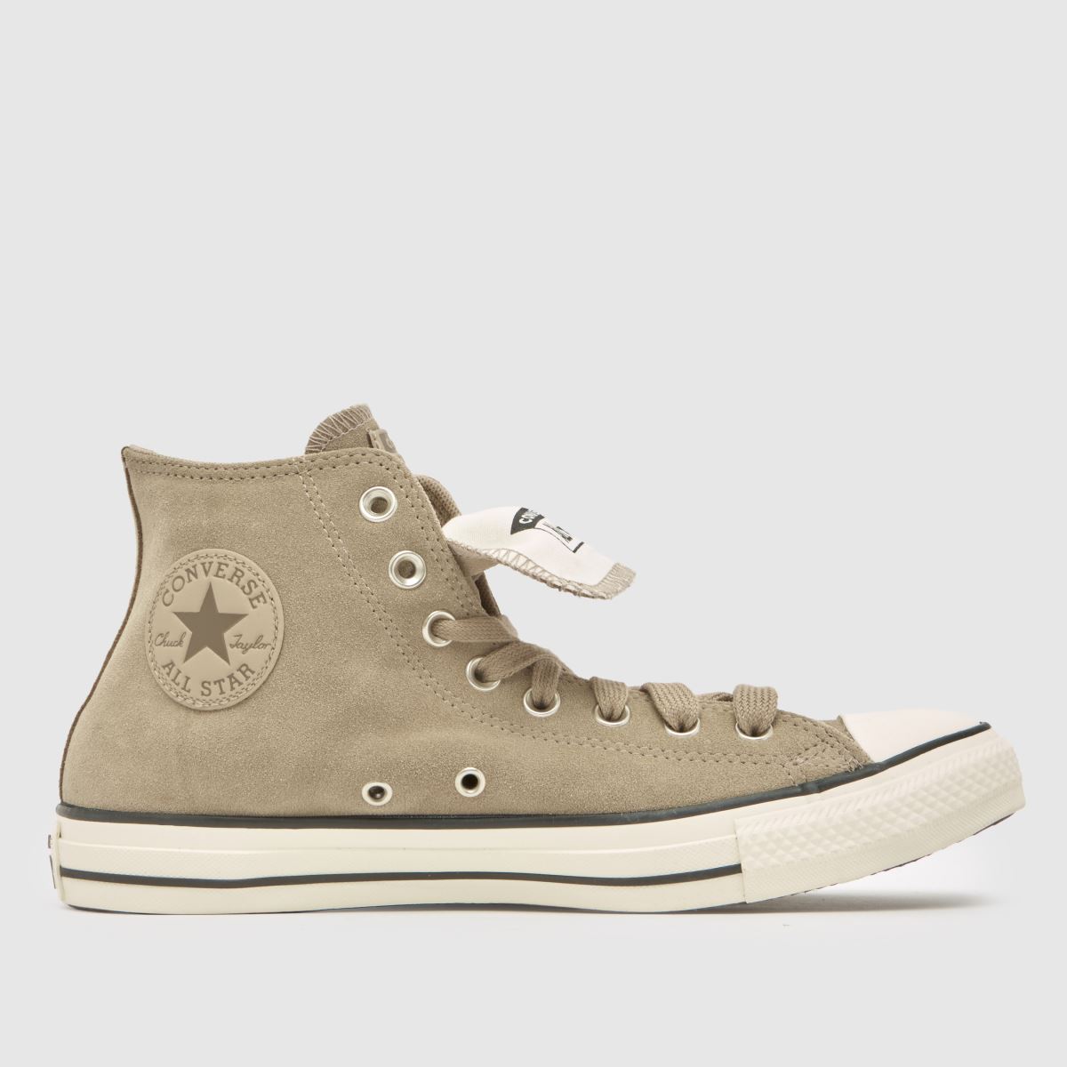 Converse All Star Hi Double Tongue Trainers in Beige