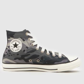 Converse Dark Grey Wide Fit All Star Hi Mens Trainers