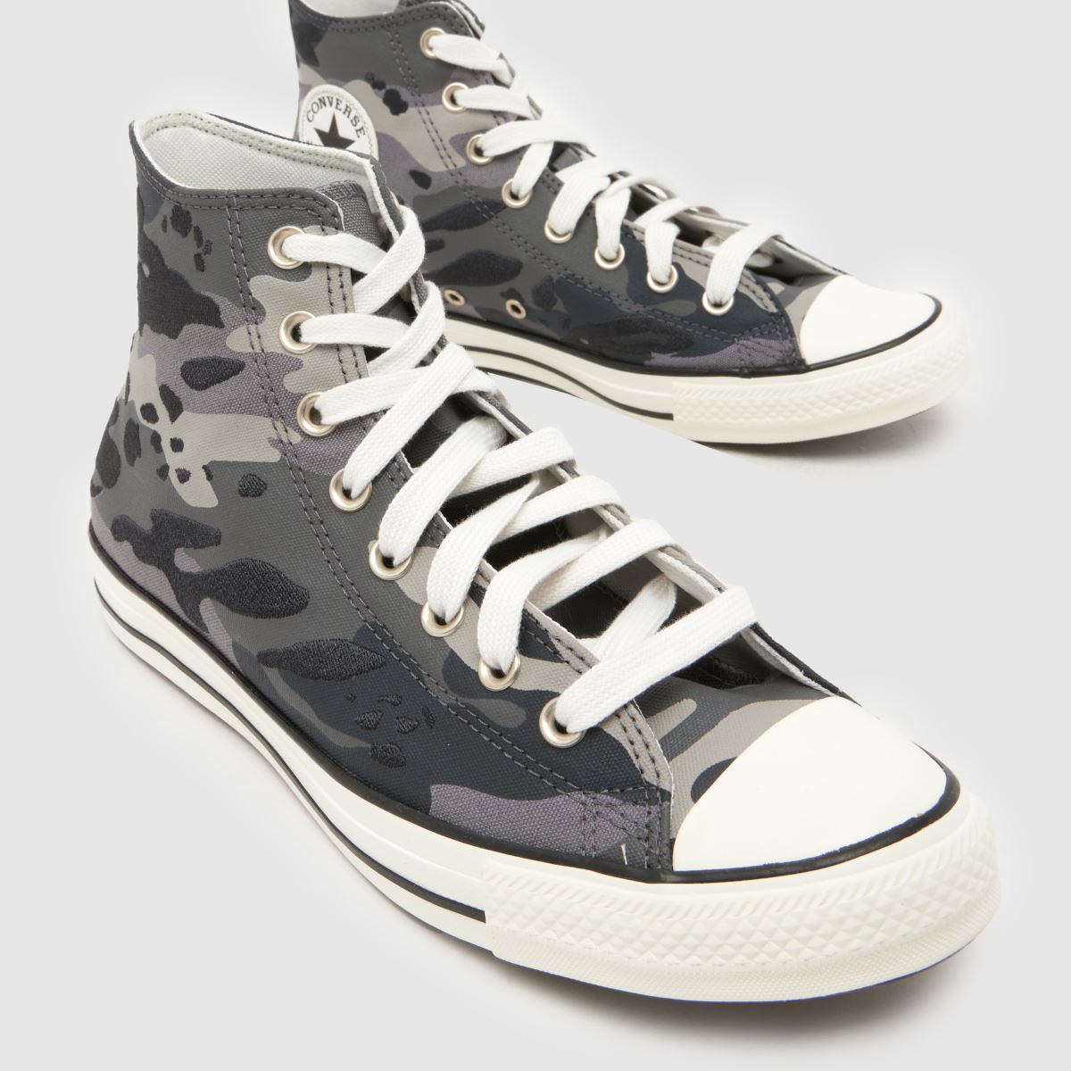 Herren Converse Breite Passform Dunkelgrau All Star Hi Sneaker Converse All Star Hi 4