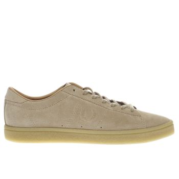 mens stone fred perry spencer suede crepe trainers | schuh FRED PERRY STONE SPENCER SUEDE CREPE TRAINERS
