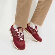 Mens Burgundy New balance 574 Trainers 