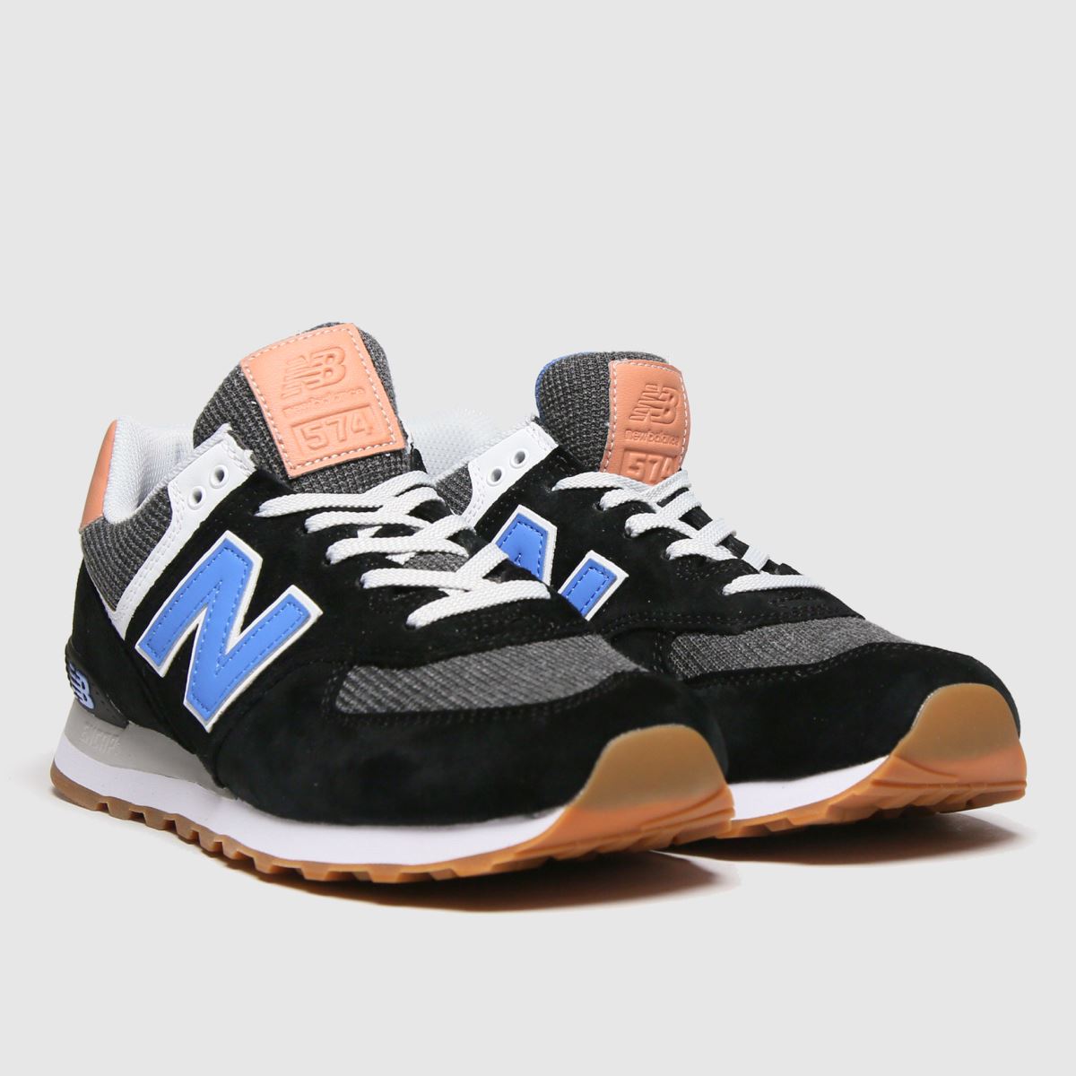 Mens Black And Blue New balance 574 Trainers schuh