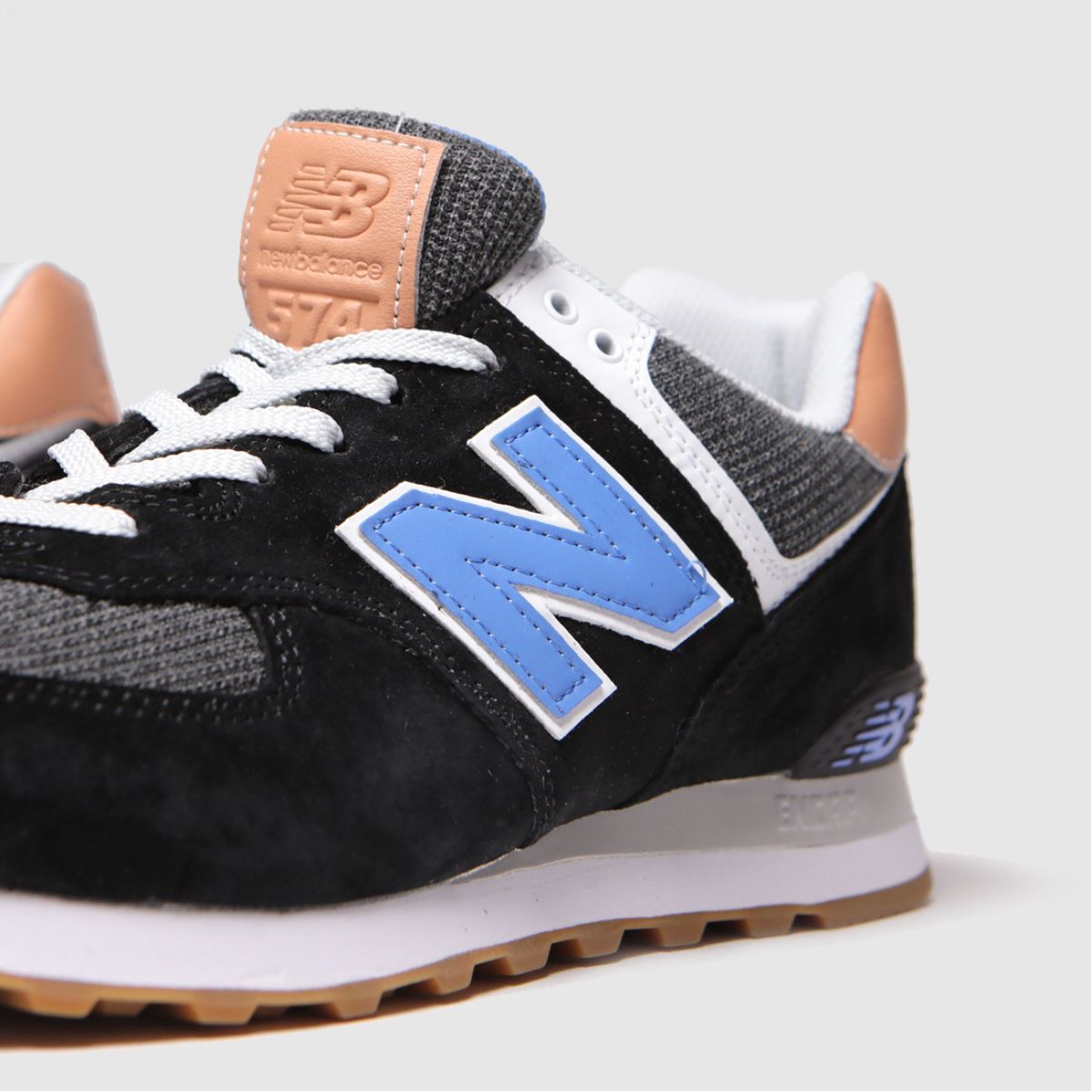 Mens Black And Blue New balance 574 Trainers schuh