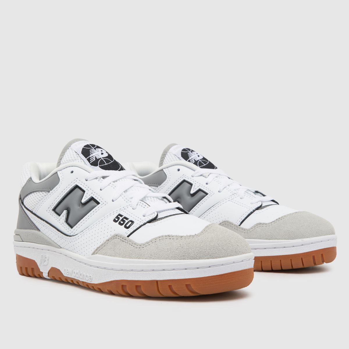 Herren Weiß-grau New Balance Bb550 Sneaker | schuh
