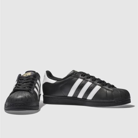 adidas superstar black white