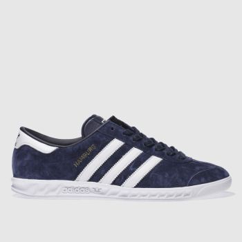 mens navy & white adidas hamburg trainers | schuh mens navy & white adidas hamburg trainers | schuh