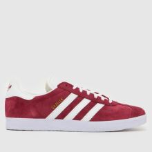 adidas Gazelle in White & Burgundy adidas Gazelle,1 of 4