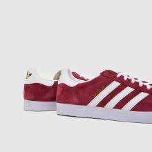 adidas Gazelle in White & Burgundy adidas Gazelle,4 of 4