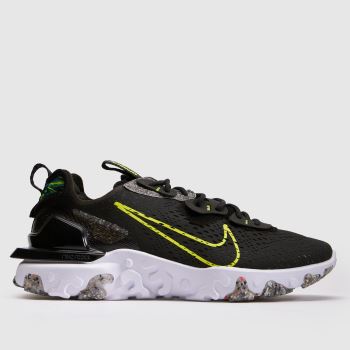 Nike Black & Green React Vision Mens Trainers