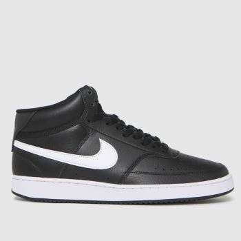 Nike black & white court vision mid trainers Nike black & white court vision mid trainers