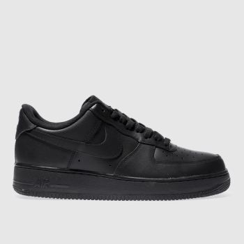 black nike trainers leather