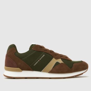 TOMMY HILFIGER Brown Runner Icon Mix Mens Trainers