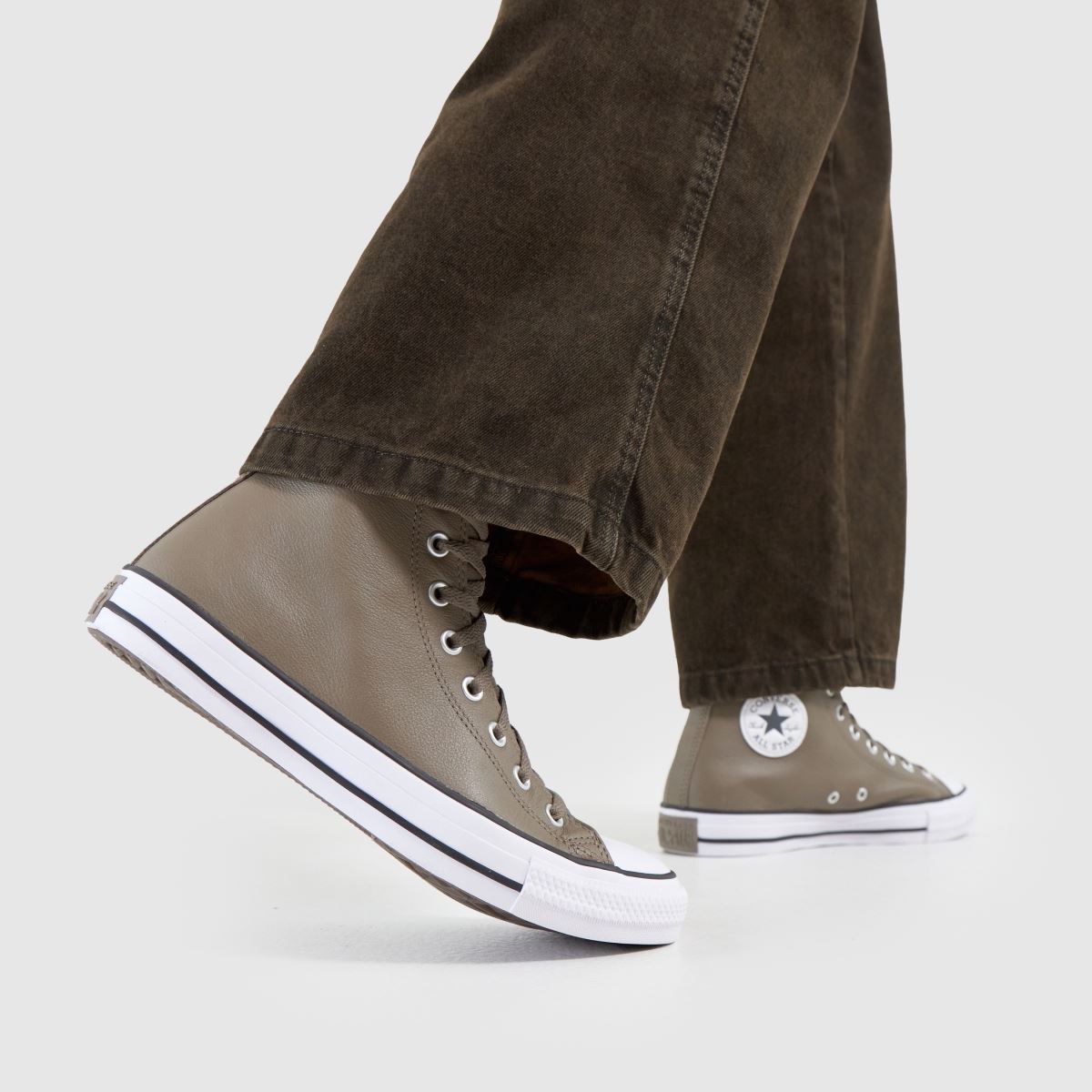 Mens Brown Converse All Star Hi Trainers | schuh