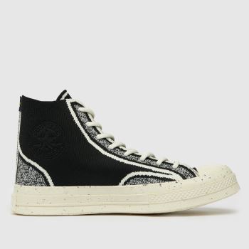 Converse black & white renew chuck 70 knit hi trainers Converse black & white renew chuck 70 knit hi trainers