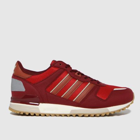 mens adidas burgundy zx 700 trainers