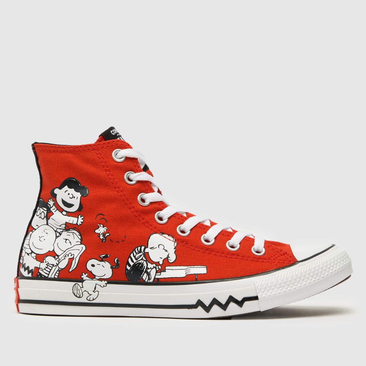 Mens Red Converse Chuck Taylor Hi Peanuts Trainers schuh
