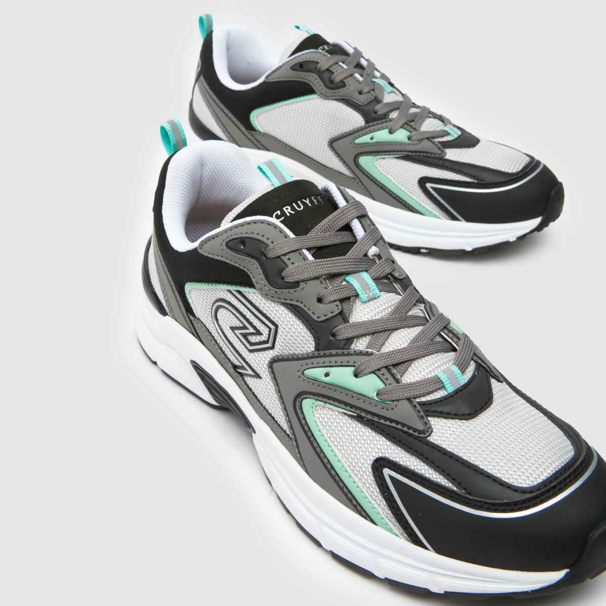 Mens Black Grey CRUYFF Scorpius Trainers schuh