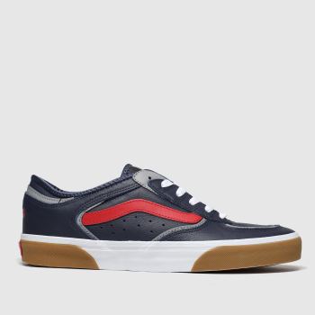 vans navy & red rowley classic trainers vans navy & red rowley classic trainers