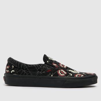 Vans black & red glow frights slip-on trainers Vans black & red glow frights slip-on trainers