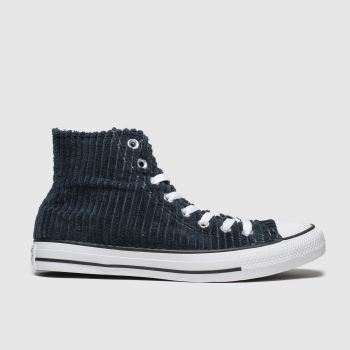 converse navy all star wide wale cord hi trainers converse navy all star wide wale cord hi trainers