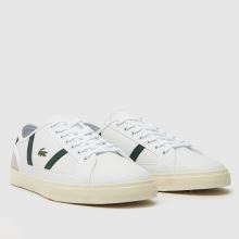 Mens White & Green Lacoste Sideline Pro Trainers | schuh