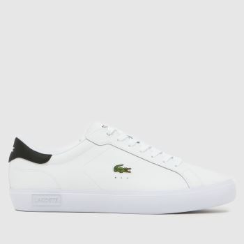 Lacoste White & Black Powercourt Mens Trainers