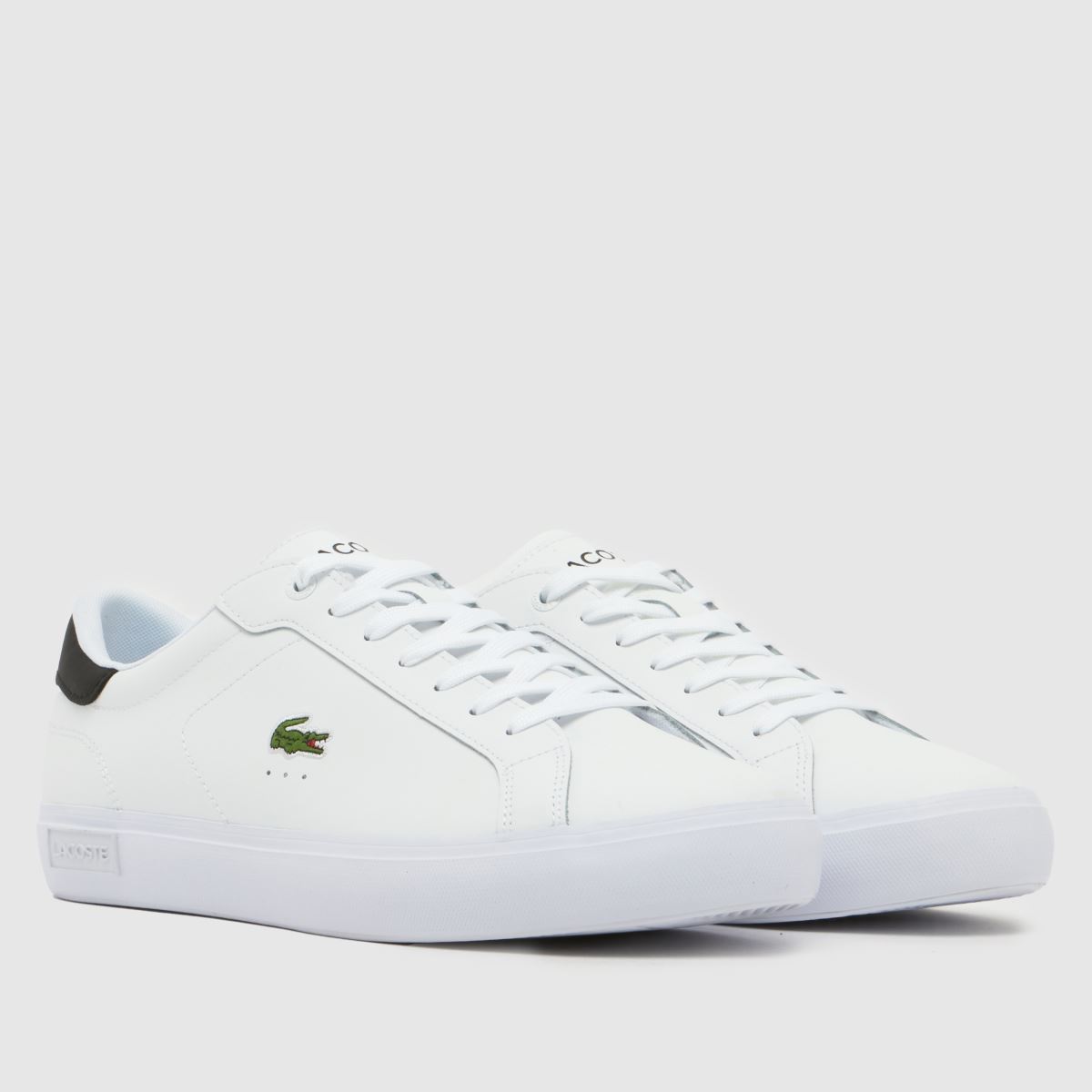 Herren Lacoste Weiß-schwarz Powercourt Sneaker Lacoste Powercourt 1