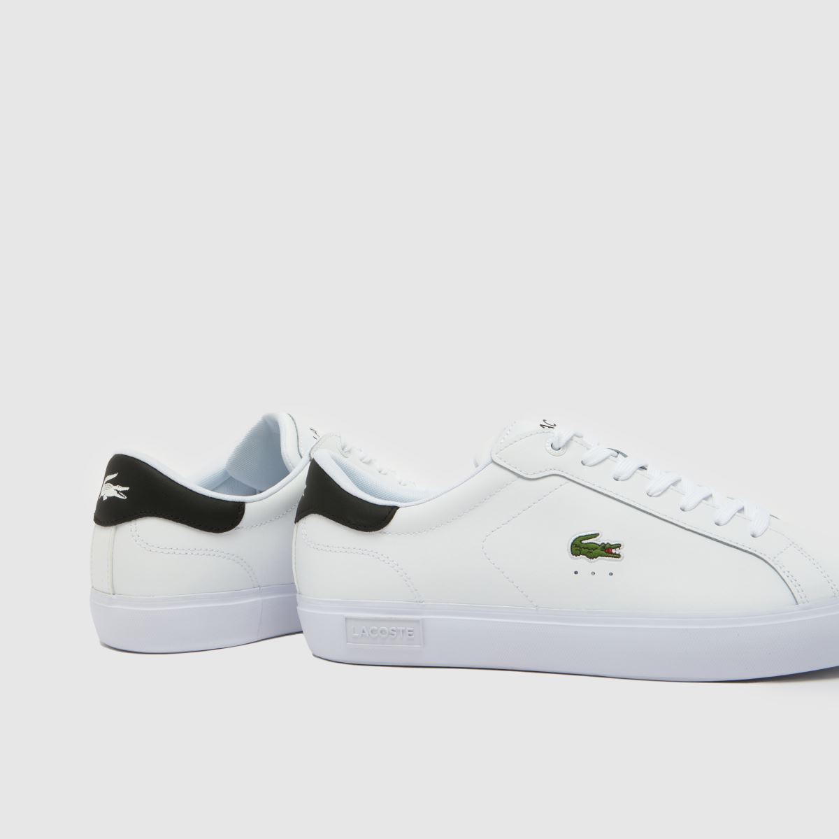 Herren Lacoste Weiß-schwarz Powercourt Sneaker Lacoste Powercourt 7