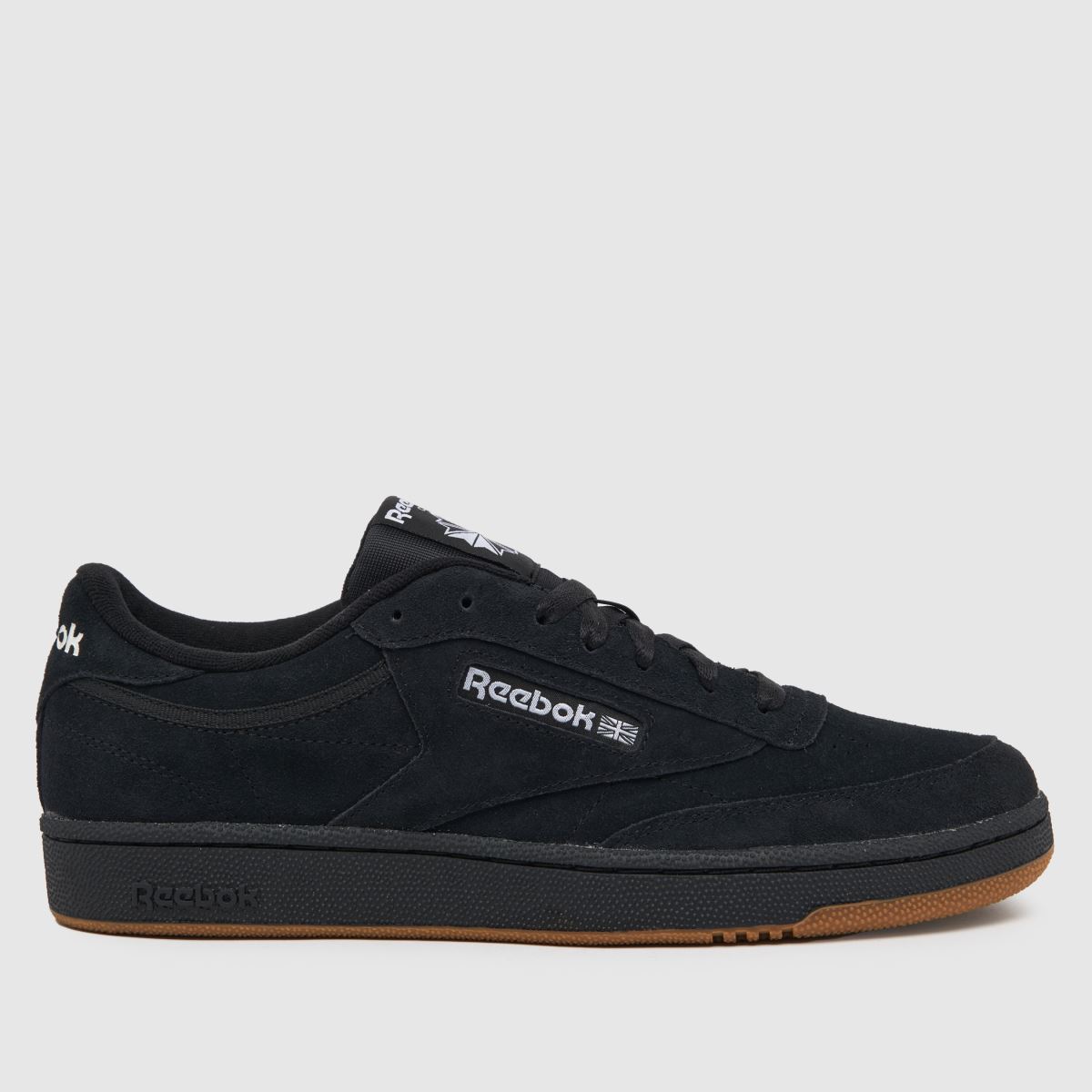 Reebok Club C 85 Trainers Black, Logo Detail, Suede, Size: 9, Schuh