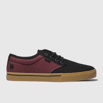 etnies black & burgundy jameson 2 eco trainers etnies black & burgundy jameson 2 eco trainers