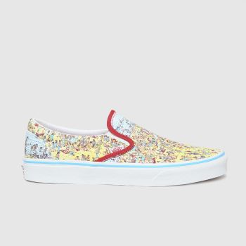 Vans multi classic slip-on wheres waldo trainers Vans multi classic slip-on wheres waldo trainers