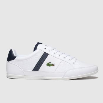 lacoste white & navy chaymon trainers lacoste white & navy chaymon trainers