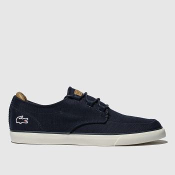lacoste navy & white esparre deck trainers lacoste navy & white esparre deck trainers